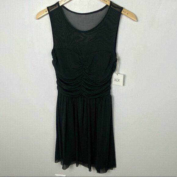 NWT Revolve Jack BB Dakota Black Marilla Tank Dress Size Small Mesh Minimal New - Picture 11 of 12